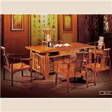 LX 古典红木客厅家具 刺猬紫檀 茶台六件套 迎宾茶台
