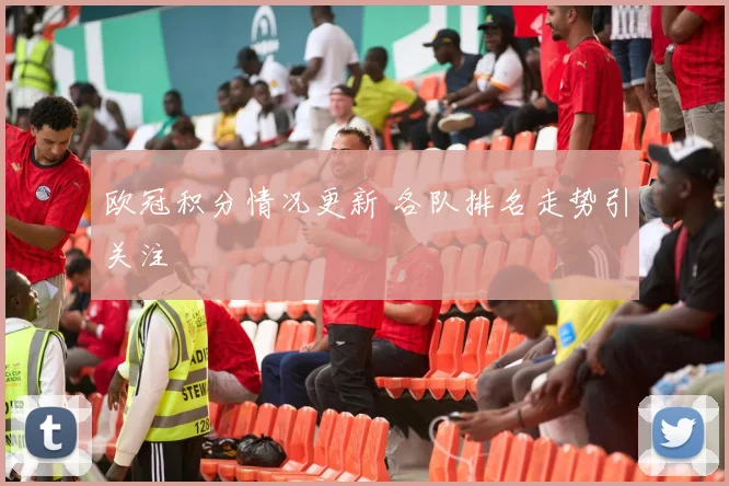 欧冠积分情况更新 各队排名走势引关注